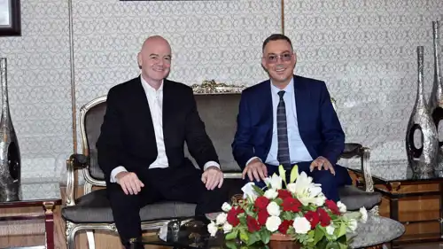 إنفانتينو مع رئيس الاتحاد المغربي فوزي لقجع