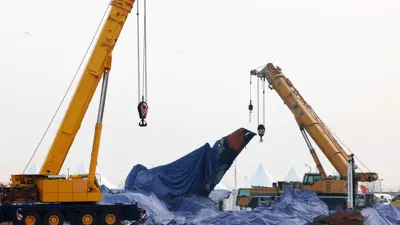 أجزاء من حطام الطائرة