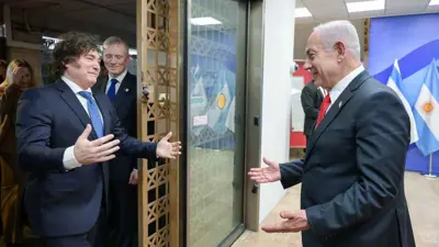 نتنياهو يستقبل الرئيس الأرجنتيني