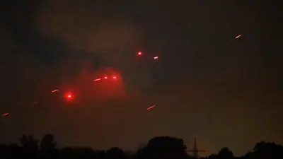 الدفاع الجوية الأوكرانية خلال تصديها لهجوم الجمعة