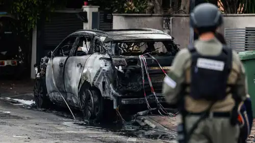 موقع سقوط صاروخ إيراني على تل أبيب