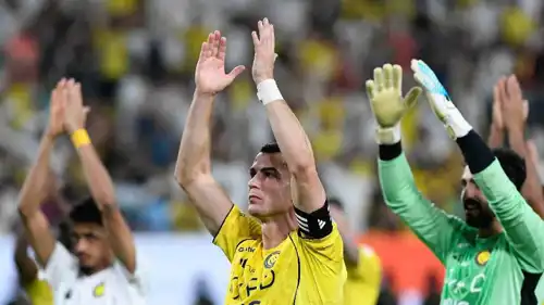 احتفال لاعبي النصر السعودي