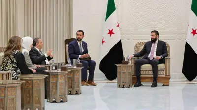 الشرع يلتقي الناشط الجمهوري جوناثان باس