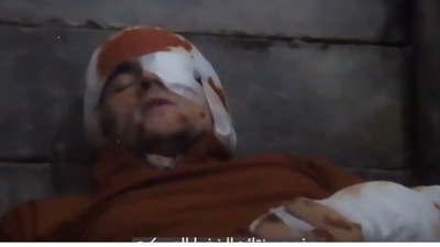 صورة من مقطع الفيديو المنشور للرهينة