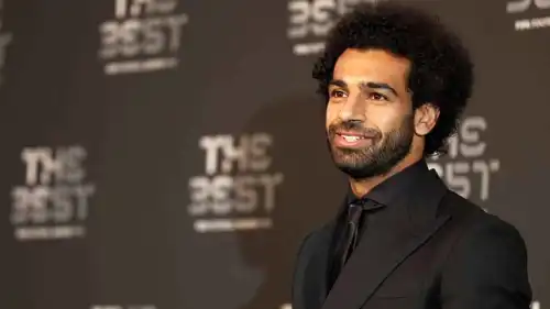 محمد صلاح أثناء فوزه بجائزة بوشكاش
