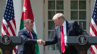 ترامب والعاهل الأردني خلال لقاء سابق في واشنطن