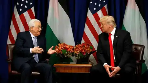 عباس وترامب في لقاء سابق