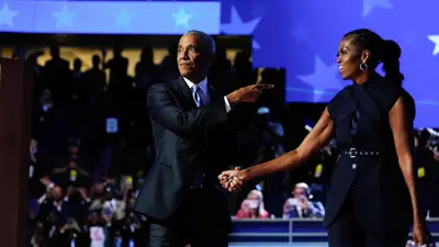 باراك أوباما وزوجته ميشيل أوباما