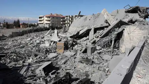 غارة إسرائيلية عل سهل البقاع بلبنان.