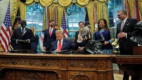 ترامب مع وزيري خارجية رواندا والكونغو