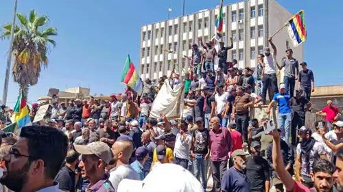 مظاهرة لأهالي السويداء