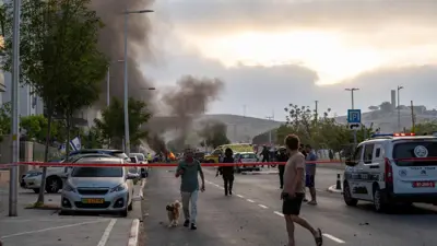 هجوم صاروخي على بئر السبع