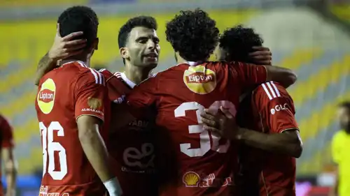 احتفال لاعبي الأهلي المصري