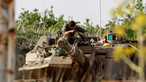 دبابة إسرائيلية في مرتفعات الجوان