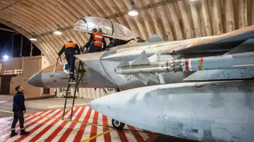 طائرة إف-15 إسرائيلية بعد مهمة جوية سابقة