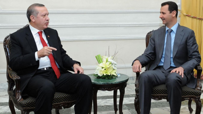  رجب طيب أردوغان ونظيره بشار الأسد