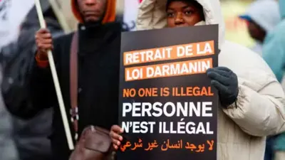 احتجاج ضد قانون الهجرة في فرنسا