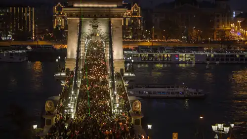 مظاهرة في العاصمة المجرية بودابست
