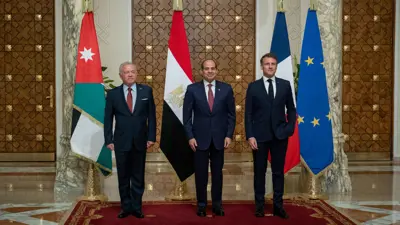 قادة الأردن ومصر وفرنسا