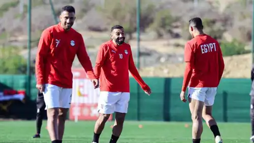 محمد صلاح في تدريبات منتخب مصر