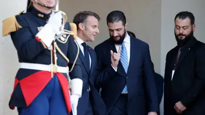 الشرع وماكرون في باريس