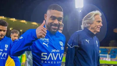 مالكوم وجيسوس بعد مباراة الهلال والتعاون