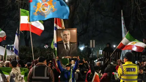 جانب من مظاهرات الإيرانيين في لندن