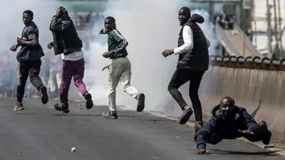 من احتجاجات كينيا أمس الاثنين