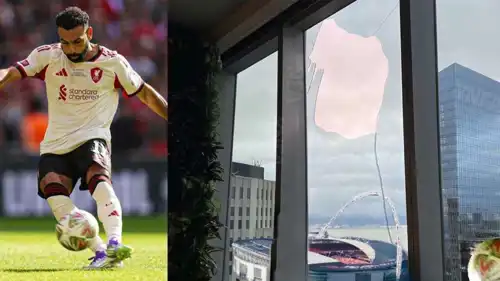 محمد صلاح والصورة المزعومة لتحطيم الزجاج