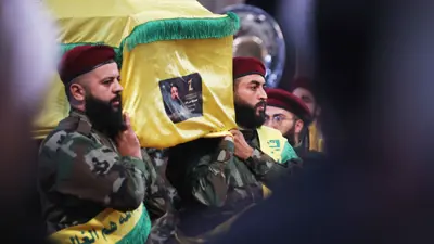 من تشييع القيادي في حزب الله فؤاد شكر 