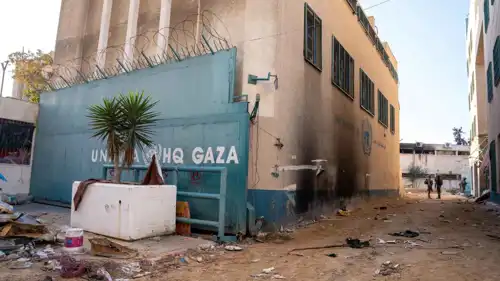 مقر الأونروا في مدينة غزة خلال الحرب