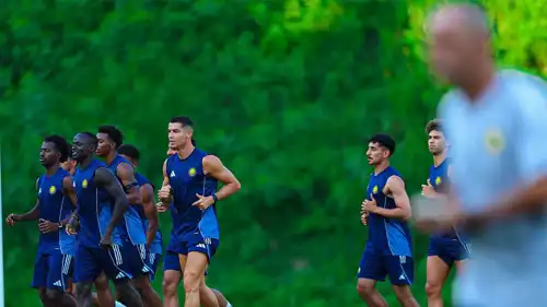 كريستيانو رونالدو في تدريبات النصر