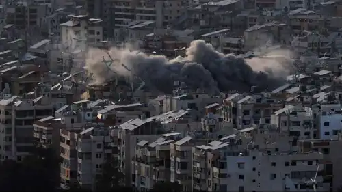 قصف إسرائيلي موقع جنوب بيروت يستخدم لتخزين صواريخ لحزب الله.