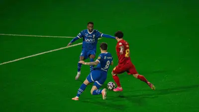 من مباراة الهلال والقادسية في دوري روشن