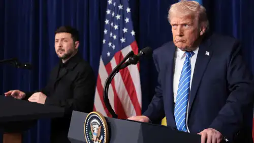 ترامب وزيلينسكي خلال المؤتمر الصحفي