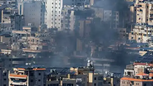 قصف إسرائيلي للضاحية الجنوبية بلبنان عقب تصعيد ضد حزب الله.