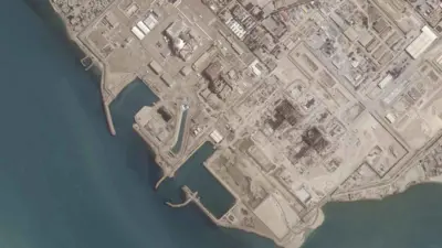 صورة أقمار صناعية لمفاعل بوشهر النووي في إيران