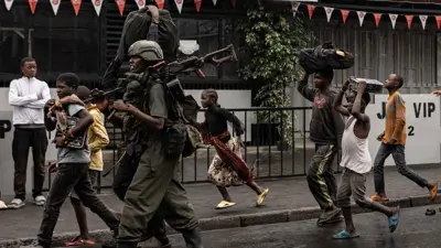 أحد متمردي حركة إم 23 في غوما