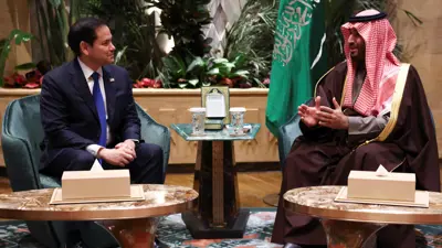ولي العهد السعودي خلال لقائه روبيو