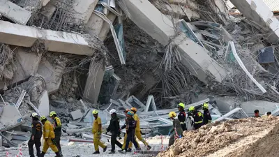 انهيار مبنى في بانكوك إثر الزلازل