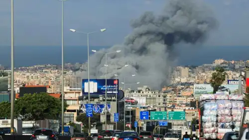 من قصف الضاحية الجنوبية لبيروت اليوم
