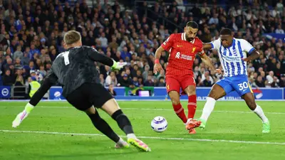 محمد صلاح في مباراة سابقة أمام برايتون