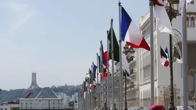 أعلام الجزائر وفرنسا