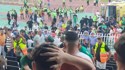 حادث مؤسف في مباراة مولودية الجزائر ونجم مقرة