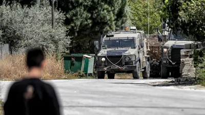 مدرعات عسكرية إسرائيلية جنوب جنين، شمال الضفة الغربية