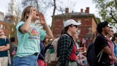 تجمع احتجاجي لطلبة هارفارد