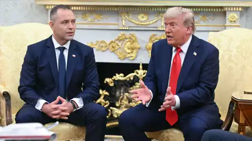 دونالد ترامب مع رئيس بولندا في البيت الأبيض