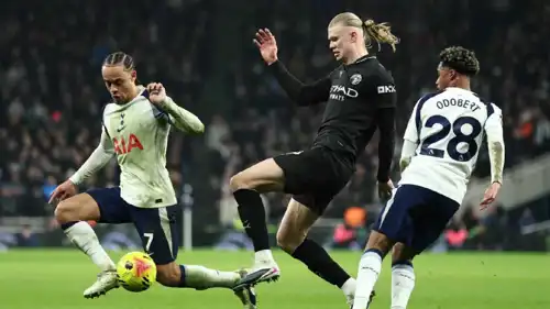 مباراة توتنهام ومانشستر سيتي في الدوري الإنجليزي