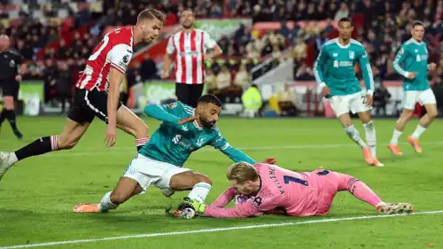 مباراة ليفربول وبرينتفورد في الدوري الإنجليزي