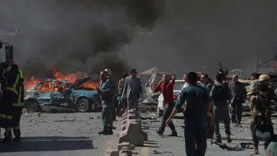 انفجار سابق في ولاية هلمند جنوب أفغانستان